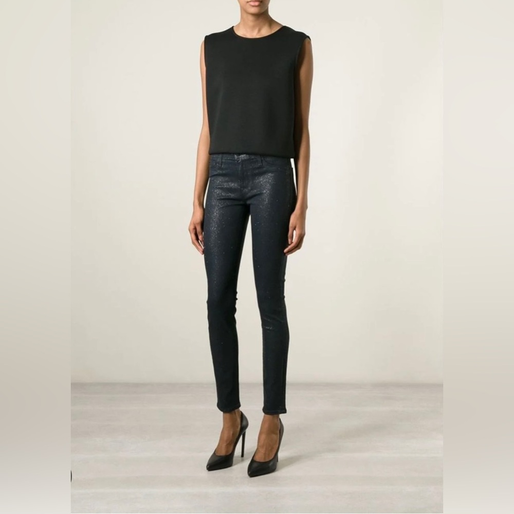🖤Hudson Jeans🖤
Nico Mid-Rise Skinny Ankle Glitter Black Jeans